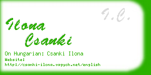 ilona csanki business card